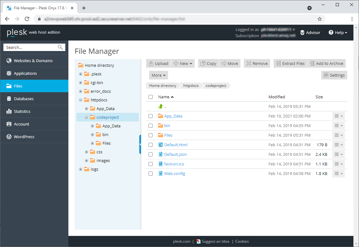 Test deployment in a GoDaddy hosted ASP.NET account